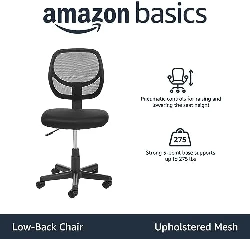 Low Back Office Chair, Breathable Mesh — Smart Chairs, Amazon Basics
