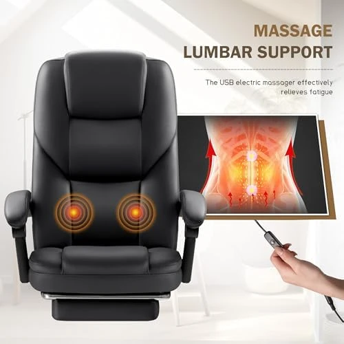 Massage Office Chair with Foot Rest — Massage Chairs, Furmax