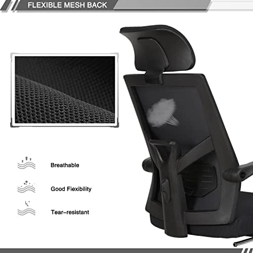 Mesh Ergonomic Office Chair with Footrest — Smart Chairs, Qulomvs