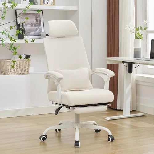 Mesh Ergonomic Office Chair with Footrest — Smart Chairs, Qulomvs