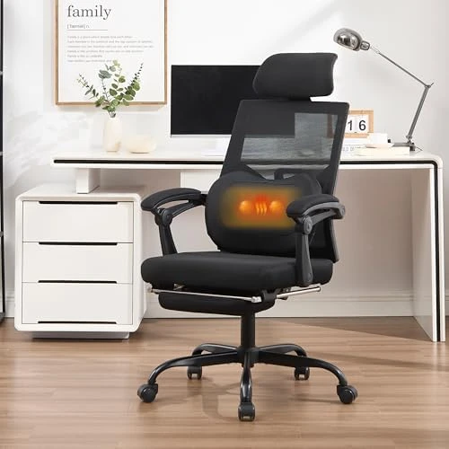 Mesh Ergonomic Office Chair with Footrest — Smart Chairs, Qulomvs