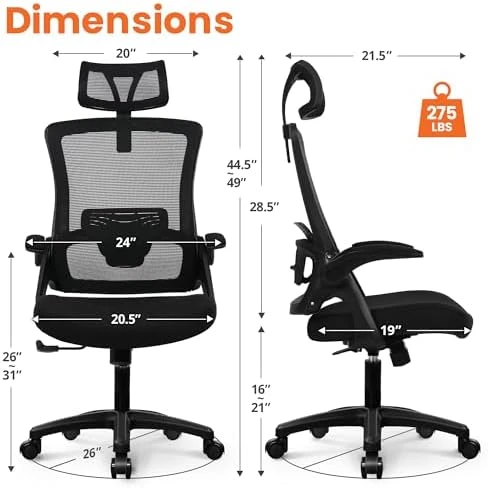 Office Desk Chair with Ergonomic Headrest and Lumbar Support — Smart Chairs, NEO CHAIR