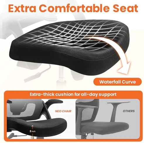 Office Desk Chair with Ergonomic Headrest and Lumbar Support — Smart Chairs, NEO CHAIR