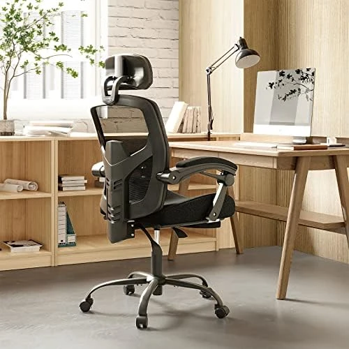 Office Desk Chair with Footrest Ergonomic Gaming Chair — Smart Chairs, DUMOS