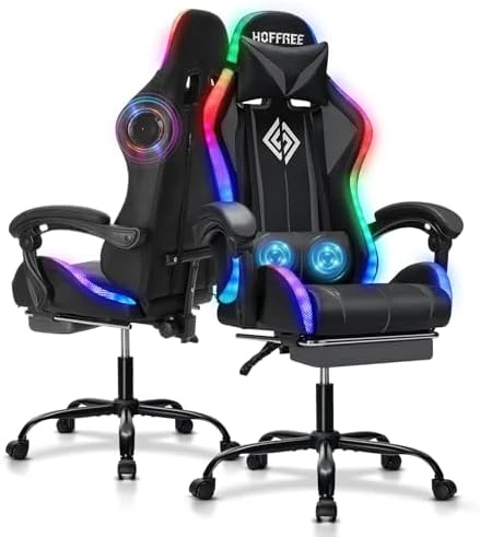RGB Gaming Chair with Bluetooth Speakers and LED Lights — Smart Chairs, VANSPACE