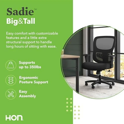 Sadie Big and Tall Ergonomic Office Chair with Mesh Back — Smart Chairs, HON