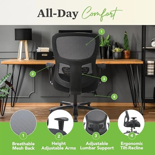Sadie Big and Tall Ergonomic Office Chair with Mesh Back — Smart Chairs, HON