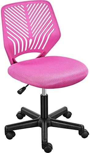 Student Desk Chair, Low-Back Armless Study Chair with Lumbar Support, Adjustable Swivel Office Chair — Smart Chairs, Yaheetech