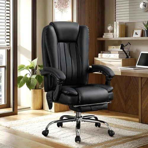 Vibration & Heat Massage Office Chair with Foot Rest — Massage Chairs, KWKSV