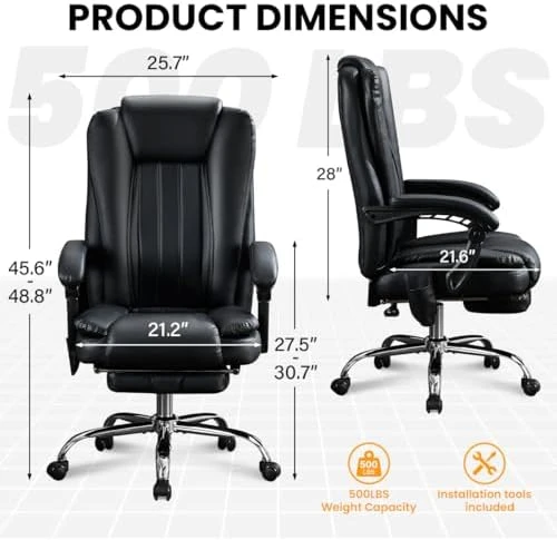 Vibration & Heat Massage Office Chair with Foot Rest — Massage Chairs, KWKSV