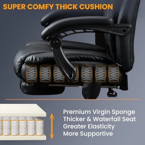 Vibration & Heat Massage Office Chair with Foot Rest — Massage Chairs, KWKSV