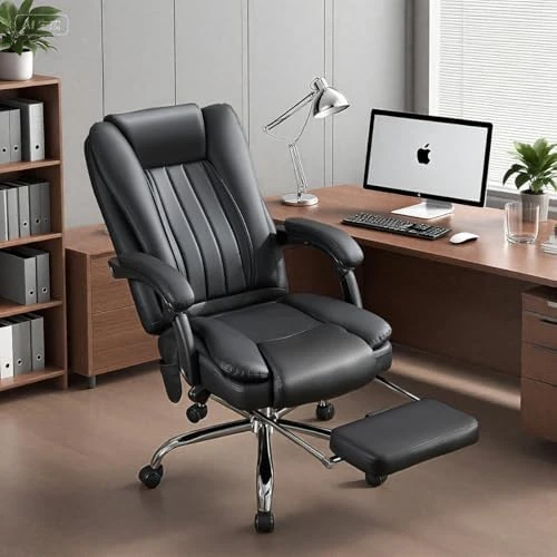 Vibration & Heat Massage Office Chair with Foot Rest — Massage Chairs, KWKSV