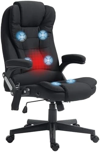 6 Point Vibrating Massage Office Chair with Heat — Massage Chairs, HOMCOM