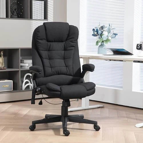6 Point Vibrating Massage Office Chair with Heat — Massage Chairs, HOMCOM