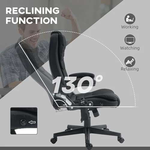 6 Point Vibrating Massage Office Chair with Heat — Massage Chairs, HOMCOM