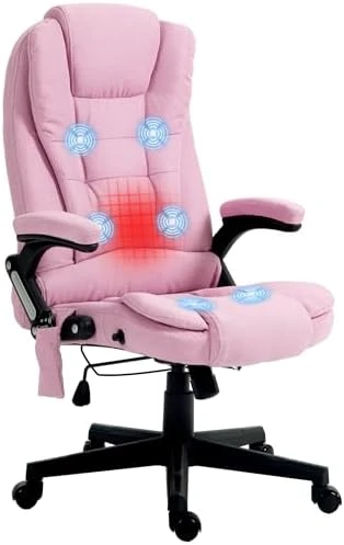 6 Point Vibrating Massage Office Chair with Heat — Massage Chairs, HOMCOM