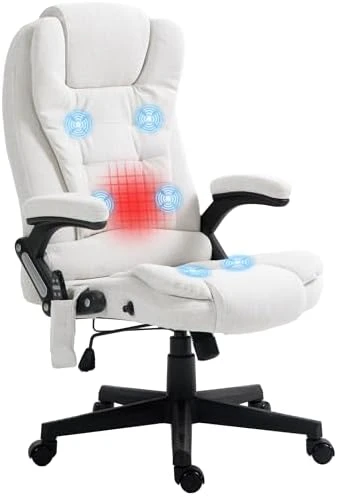 6 Point Vibrating Massage Office Chair with Heat — Massage Chairs, HOMCOM