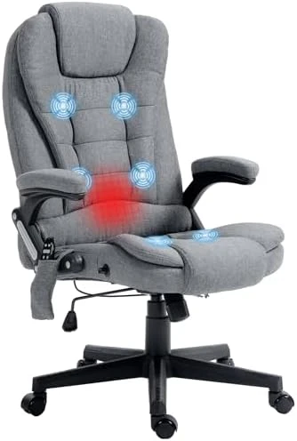6 Point Vibrating Massage Office Chair with Heat — Massage Chairs, HOMCOM
