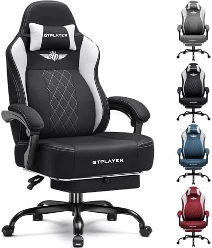 Big and Tall Gaming Chair with Footrest — Smart Chairs, GTPLAYER