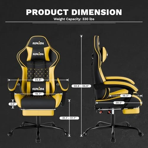 Ergonomic Video Gamer Chair — Massage Chairs, SUKIDA