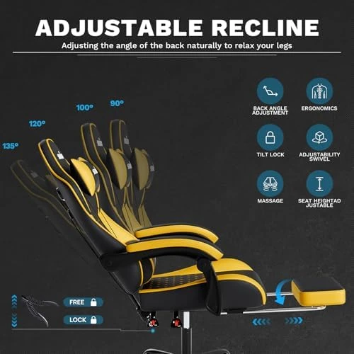 Ergonomic Video Gamer Chair — Massage Chairs, SUKIDA