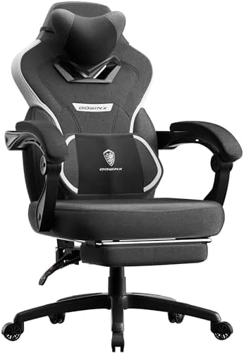 Fabric Gaming Chair with Footrest — Smart Chairs, Dowinx