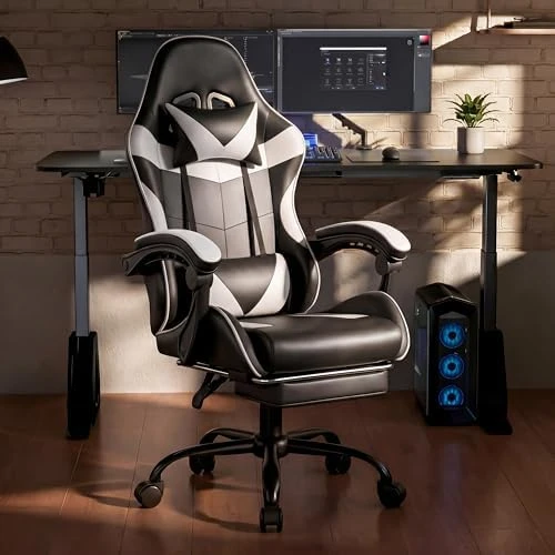 Gaming Chair with Footrest and Lumbar Support — Smart Chairs, Ray Bear
