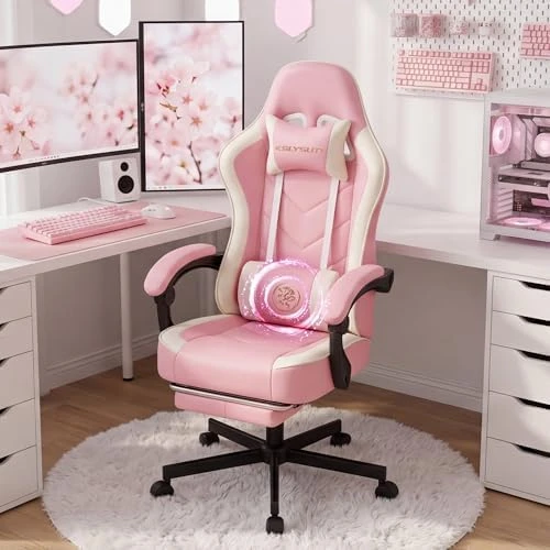 Gaming Chair with Footrest, Ergonomic High Back Computer Chair — Smart Chairs, Mistpeople
