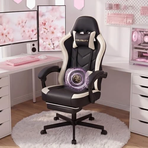 Gaming Chair with Footrest, Ergonomic High Back Computer Chair — Smart Chairs, Mistpeople
