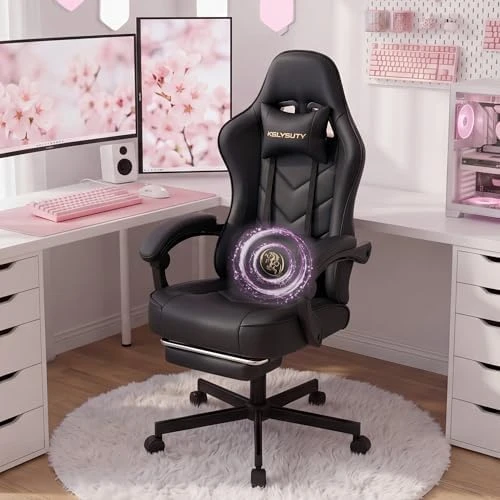 Gaming Chair with Footrest, Ergonomic High Back Computer Chair — Smart Chairs, Mistpeople