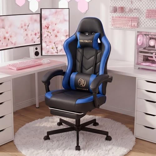 Gaming Chair with Footrest, Ergonomic High Back Computer Chair — Smart Chairs, Mistpeople