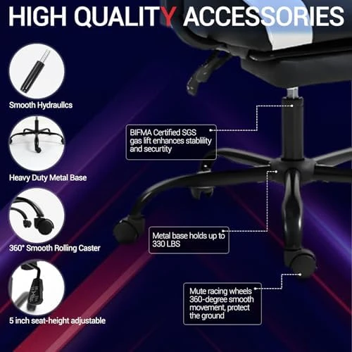 Gaming Chair with Footrest — Smart Chairs, WENTUM