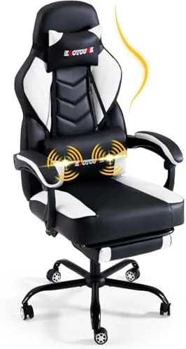 Gaming Chair with Footrest — Massage Chairs, ECOTOUGE