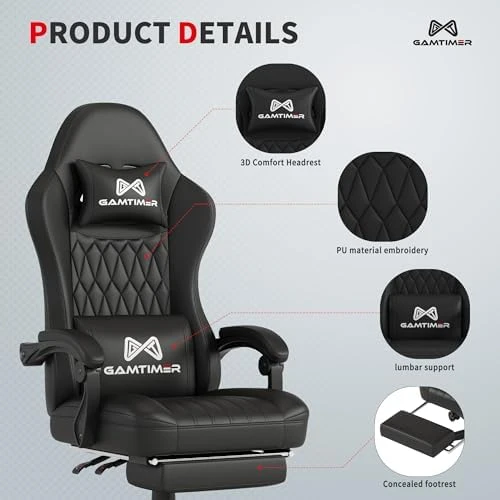 Gaming Chair with Footrest — Smart Chairs, Gamtimer