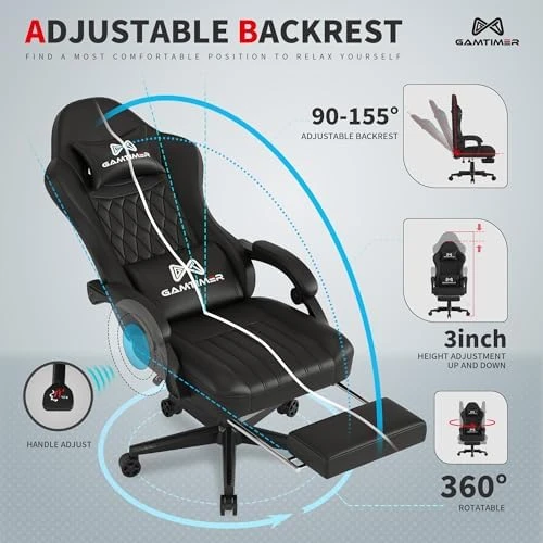 Gaming Chair with Footrest — Smart Chairs, Gamtimer
