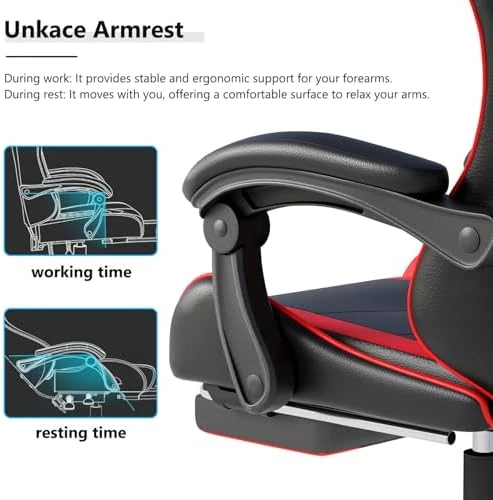 Gaming Chair with Headrest and Lumbar Support — Smart Chairs, Visit the OS MOTOR Store
