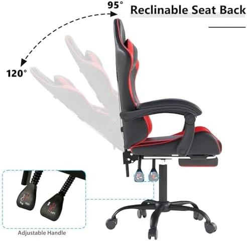 Gaming Chair with Headrest and Lumbar Support — Smart Chairs, Visit the OS MOTOR Store