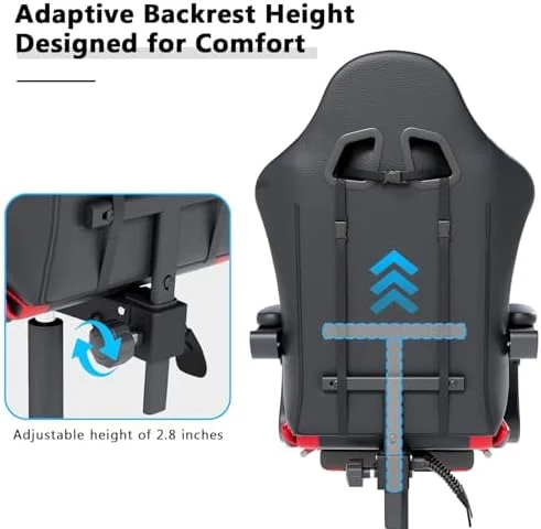 Gaming Chair with Headrest and Lumbar Support — Smart Chairs, Visit the OS MOTOR Store