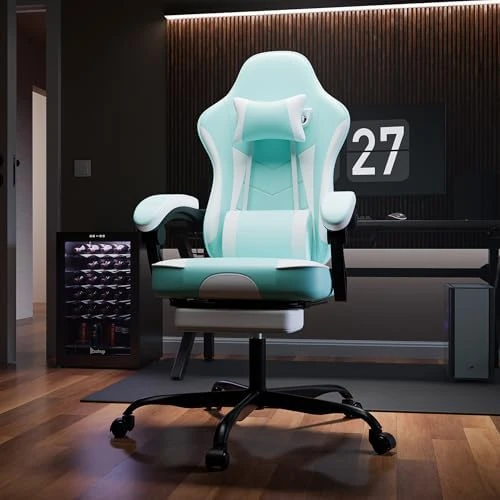 Gaming Chair with Massage and Footrest — Smart Chairs, Generic