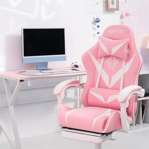 Gaming Chair with Massage Ergonomic Computer Chair with Footrest and Lumbar Support Reclining PC Game Chair — Massage Chairs, VANSPACE
