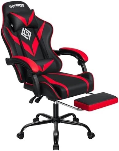 Gaming Chair with Massage Ergonomic Computer Chair with Footrest and Lumbar Support Reclining PC Game Chair — Massage Chairs, VANSPACE