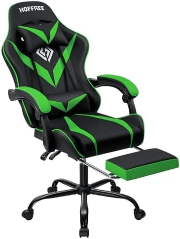 Gaming Chair with Massage Ergonomic Computer Chair with Footrest and Lumbar Support Reclining PC Game Chair — Massage Chairs, VANSPACE