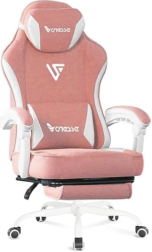 Gaming Chair with Mesh Fabric, Adjustable Lumbar Support, Footrest and Headrest — Smart Chairs, Vonesse