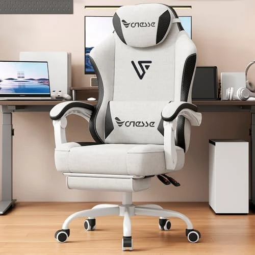 Gaming Chair with Mesh Fabric, Adjustable Lumbar Support, Footrest and Headrest — Smart Chairs, Vonesse