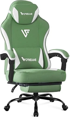 Gaming Chair with Mesh Fabric, Adjustable Lumbar Support, Footrest and Headrest — Smart Chairs, Vonesse