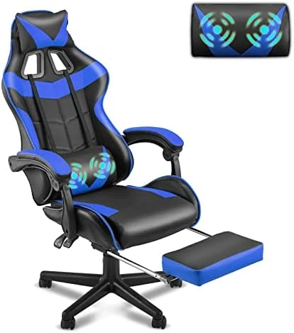 Green Gaming Chair with Footrest — Smart Chairs, Soontrans