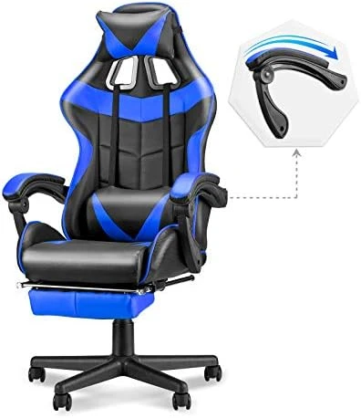 Green Gaming Chair with Footrest — Smart Chairs, Soontrans