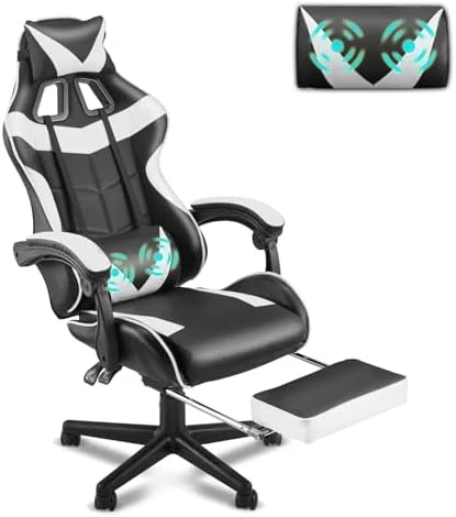 Green Gaming Chair with Footrest — Smart Chairs, Soontrans