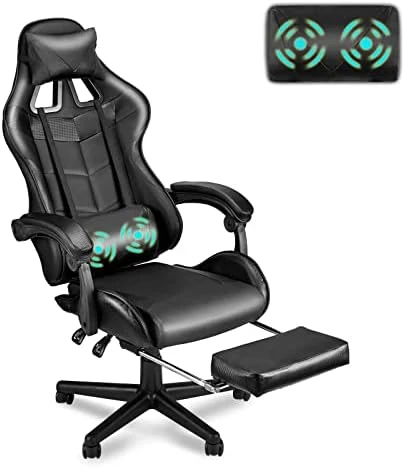 Green Gaming Chair with Footrest — Smart Chairs, Soontrans