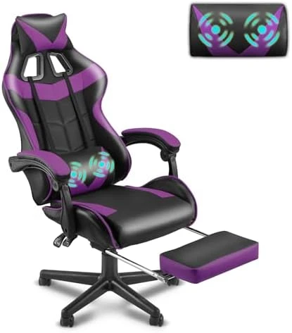 Green Gaming Chair with Footrest — Smart Chairs, Soontrans